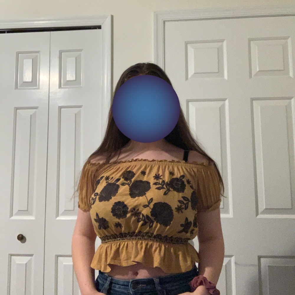 Cute Off the Shoulder Yellow Crop Top